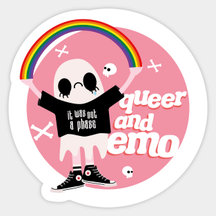 Queer and Emo Badge Sticker